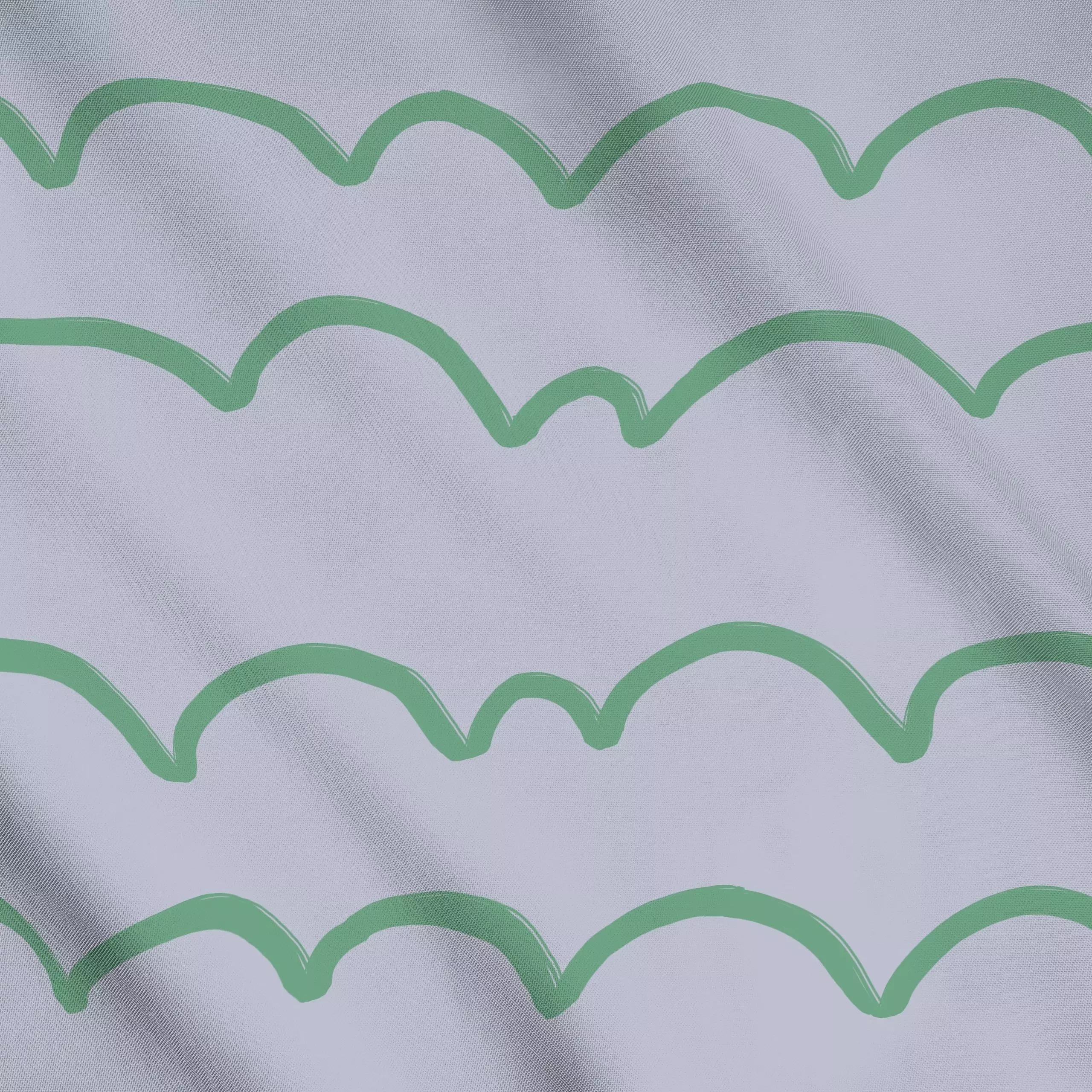 Meterware Green Hills - Frühling, Symbole & Muster - von „Miriam Dück"; Streifen, modern, grafisch, wellen, bunt, minimalist...