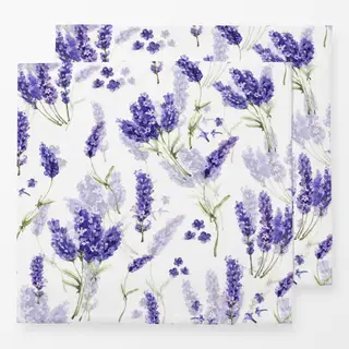 Servietten Lavendel Blumen Sträuße