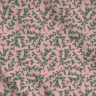 Meterware Misteltoe Pattern pink