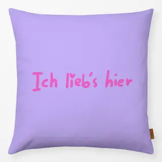 Kissen Liebs hier flieder