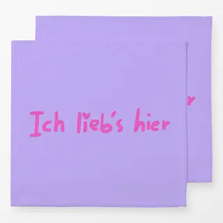 Servietten Liebs hier flieder
