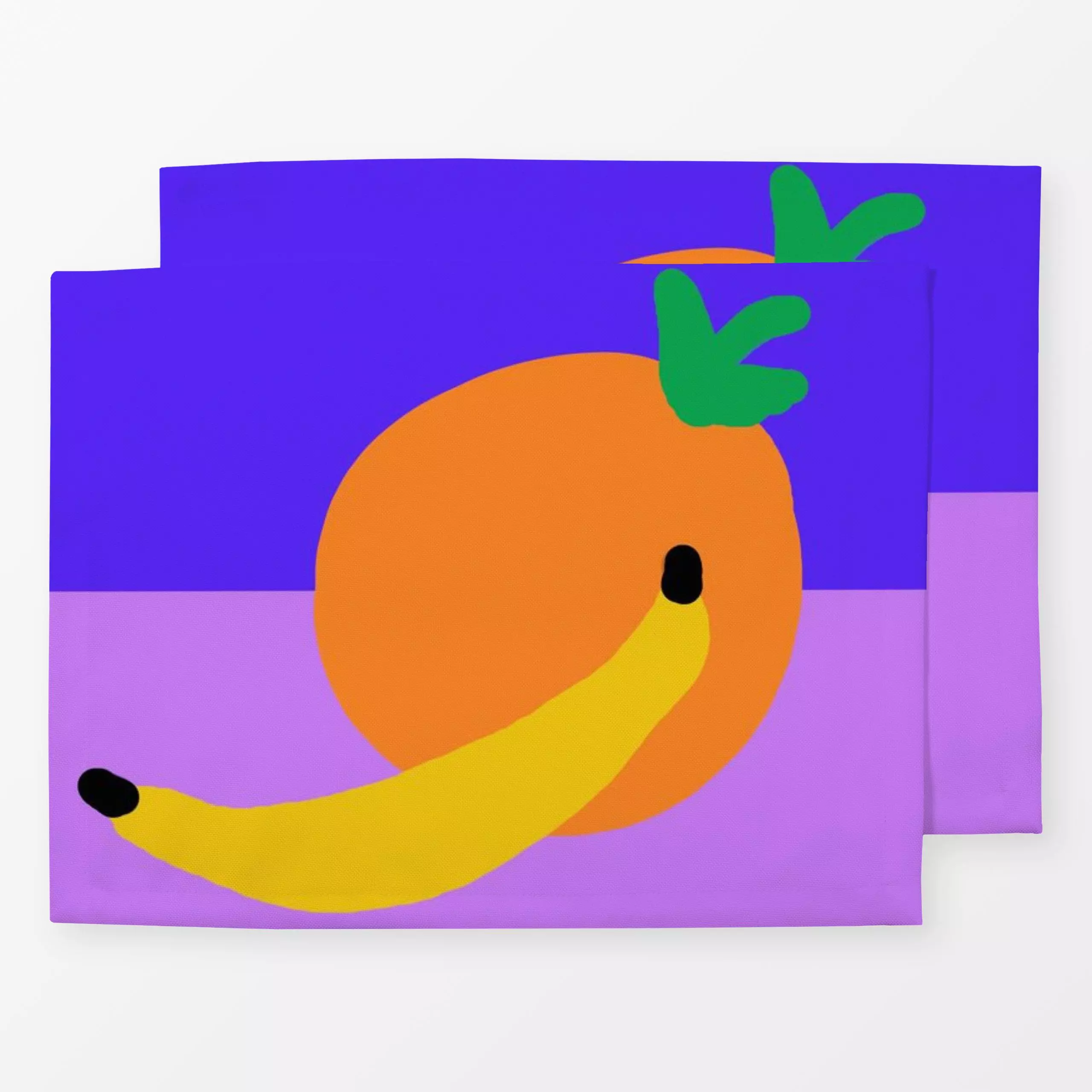 Tischset Sommer Früchte - von „Ute Arnold"; Frucht, Obst, Obstsalat, Sommerblumen, bunt