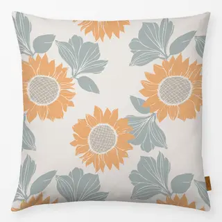 Kissen sonnenblume peach-grune
