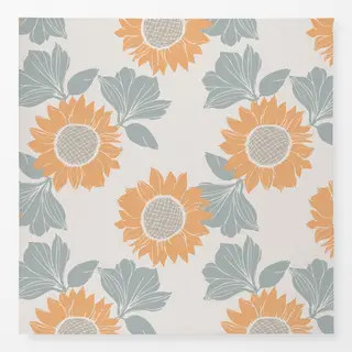 Tischdecke sonnenblume peach-grune