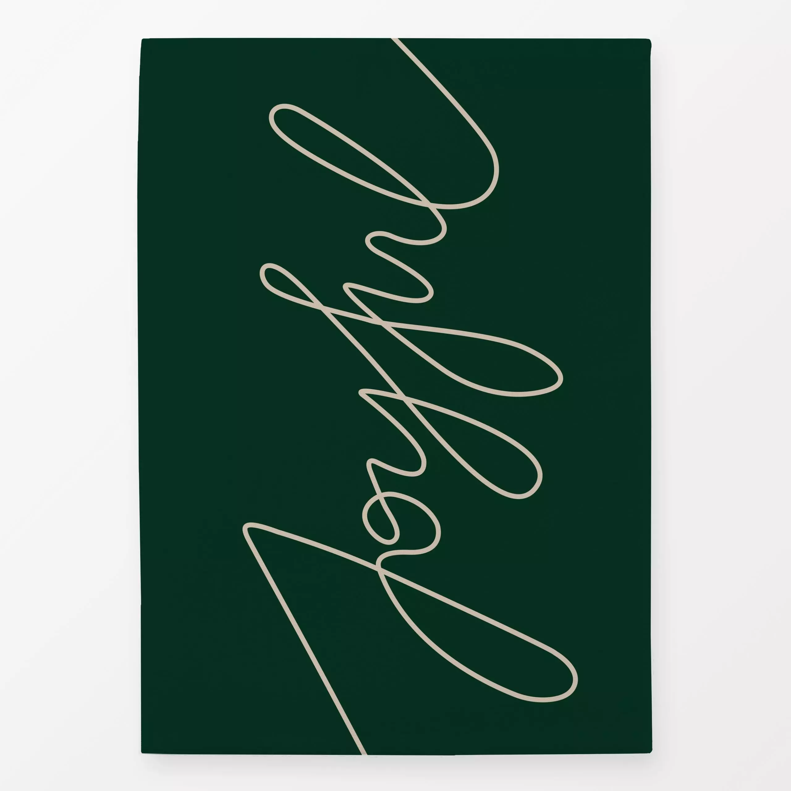 Geschirrtücher Joyful Lettering pine green - Sprüche & Schriftzüge, Weihnachten, Winter - von „Karen Menzenbach"; Weihnachte...