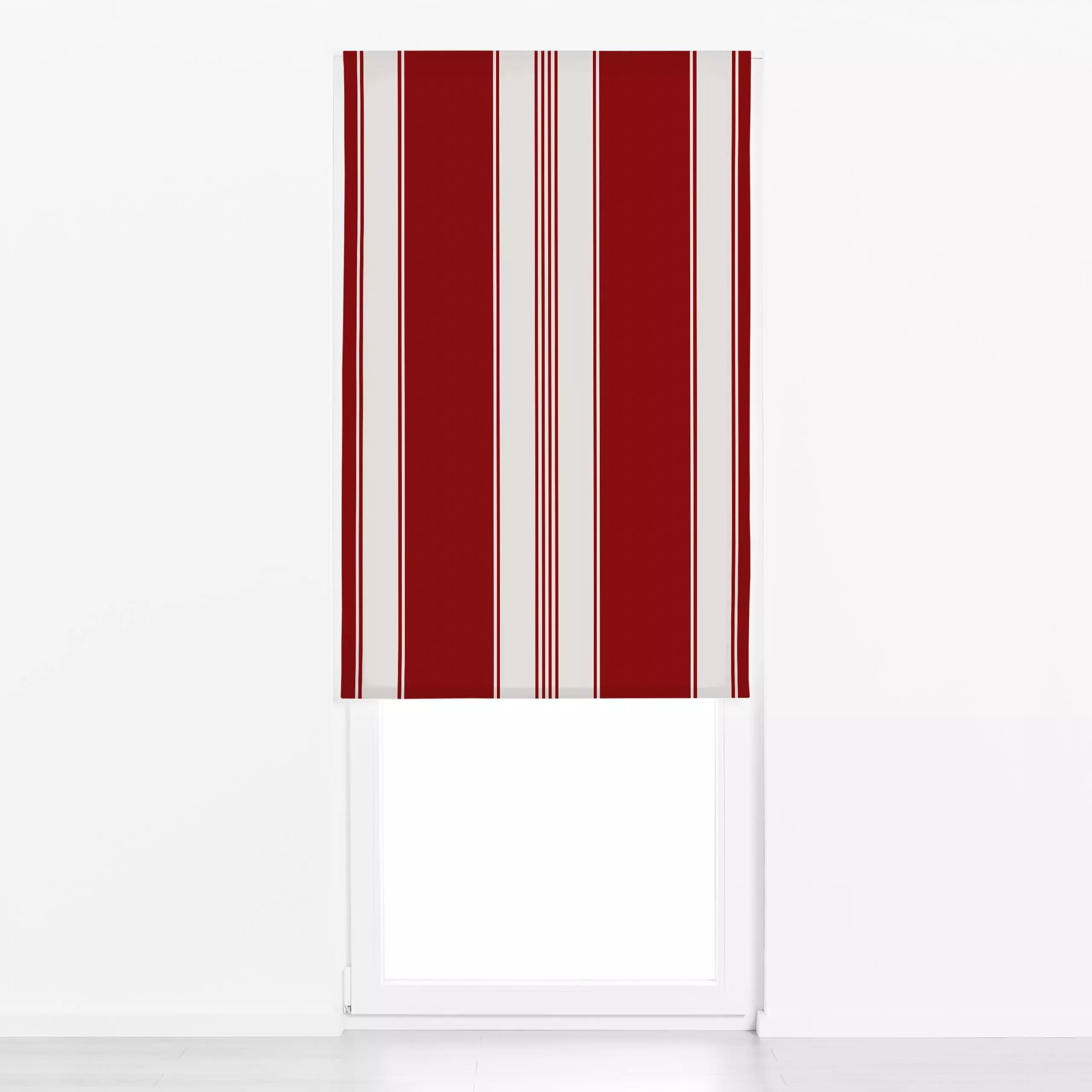 Raffrollo Weihnachtsstreifen Rot 1 - Weihnachten, Winter, Symbole & Muster - von „Uta Naumann"; boho, Streifen, skandinavisc...