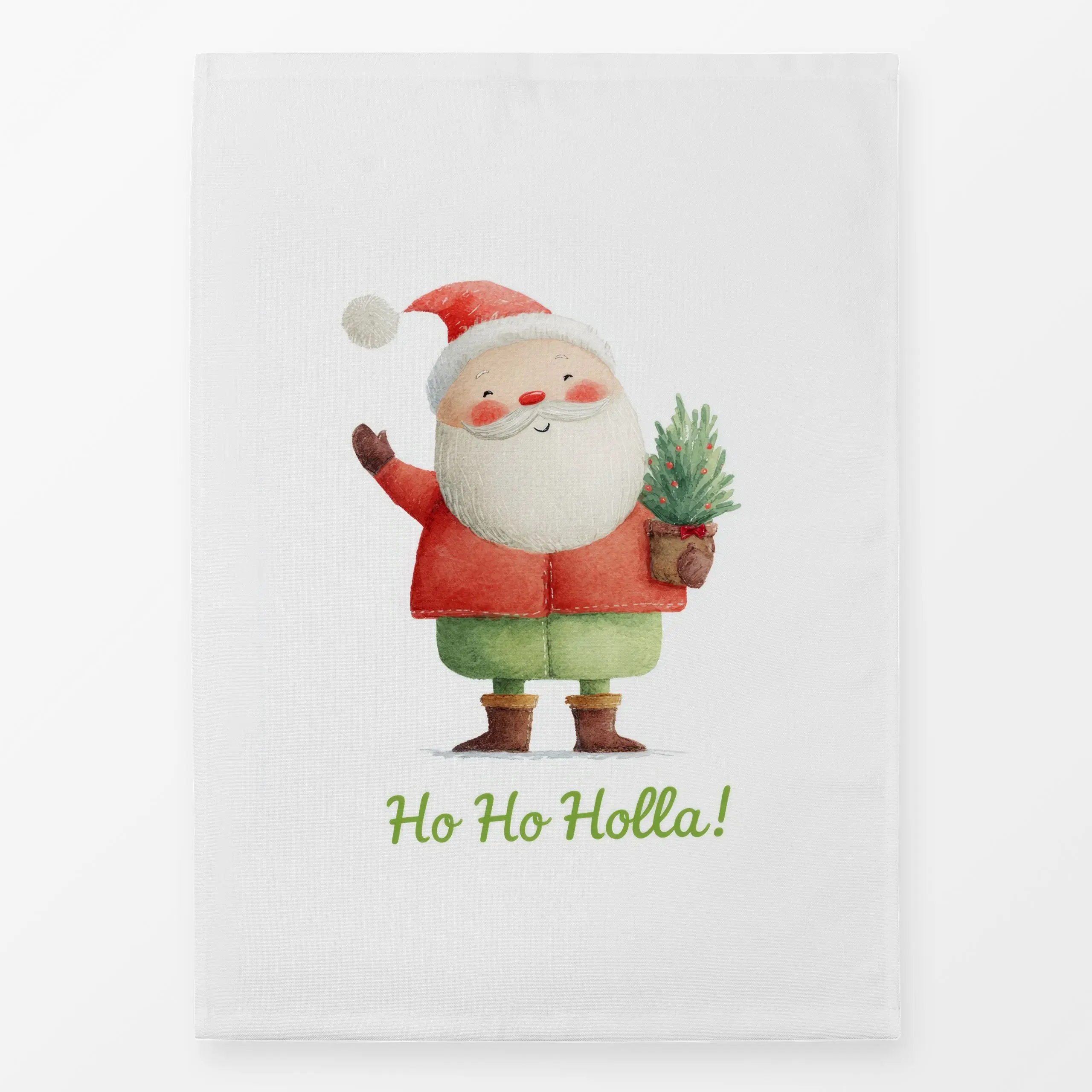 Geschirrtücher HO HO HOLLA - Santa - Weihnachten, Winter - von „Uta Naumann"; Hygge, Cozy, Merry Christmas, Weihnachtsmann, ...