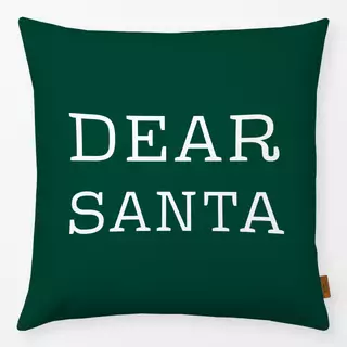 Kissen Dear Santa green