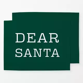 Tischset Dear Santa green