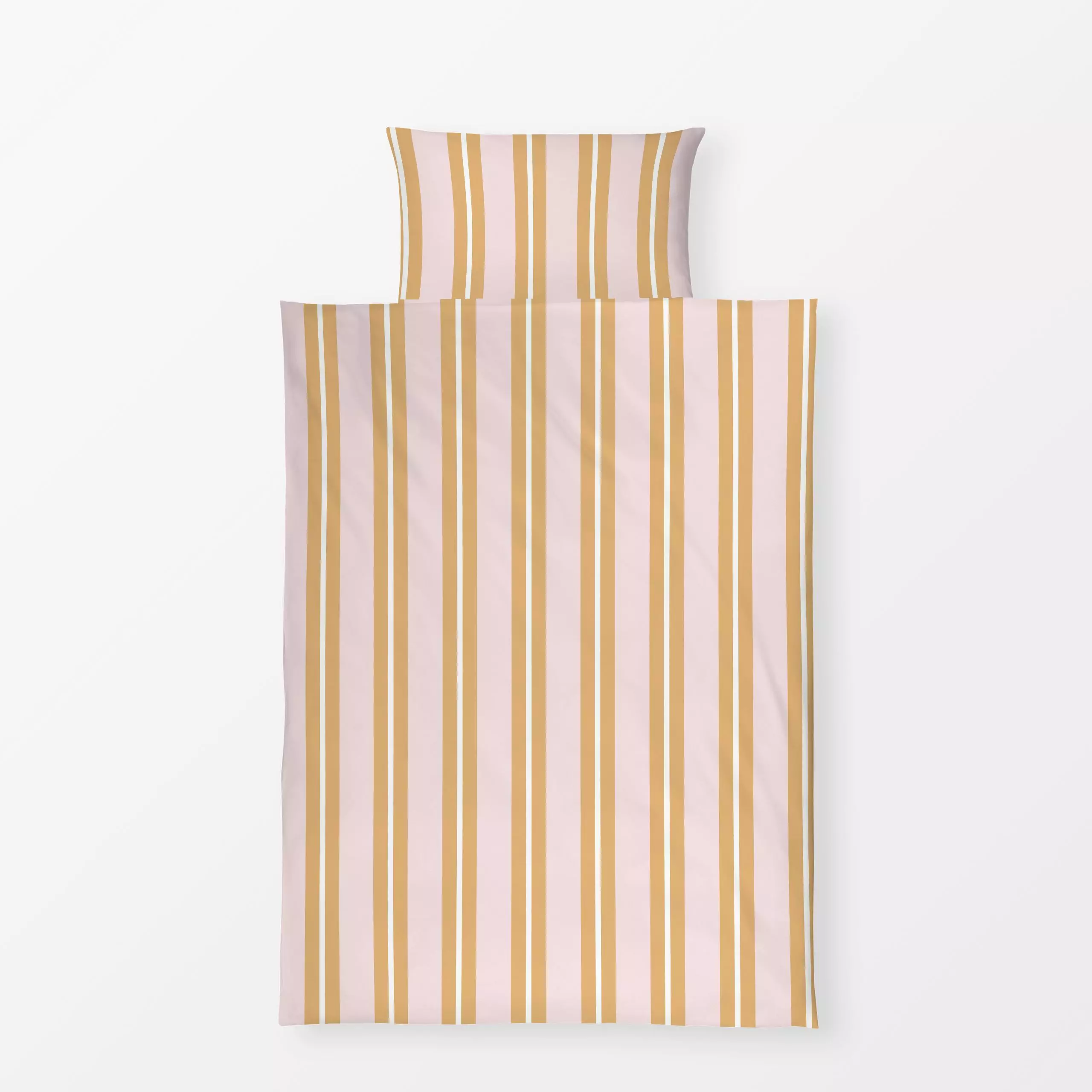 Bettwäsche Retro Stripes Beige - Sommer, Symbole & Muster, Retro & Vintage - von „Studio ROSAGRAU"; Linien, Streifen, Retro,...