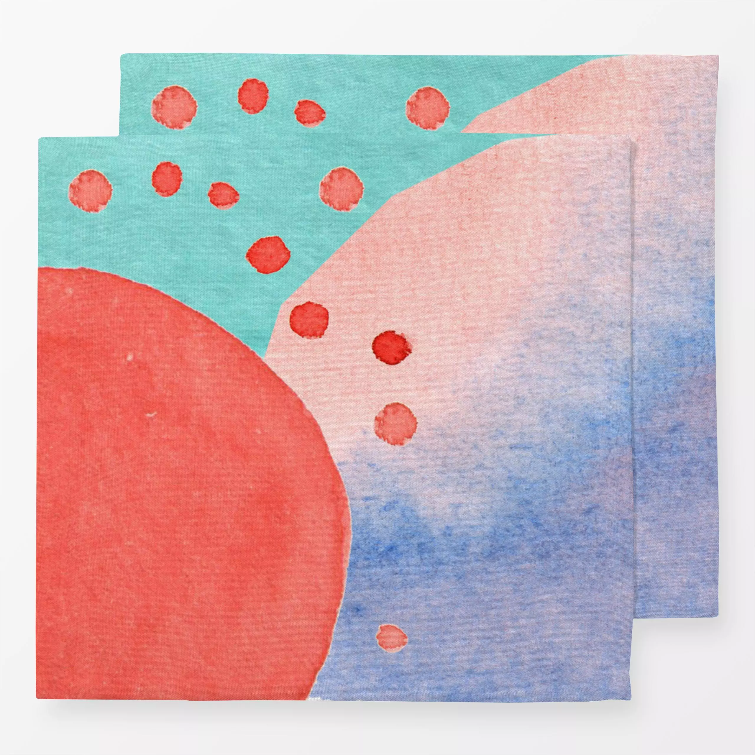 Servietten Velvet Sun - Frühling, Natur & Landschaft, Symbole & Muster - von „Buttablume"; Wasserfarben, Aquarell, abstrakt,...