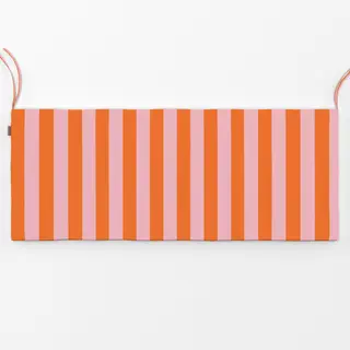 Bankauflage Blockstreifen rosa orange