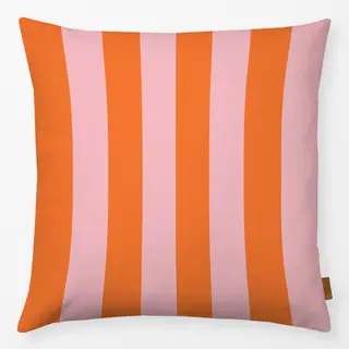 Kissen Blockstreifen rosa orange