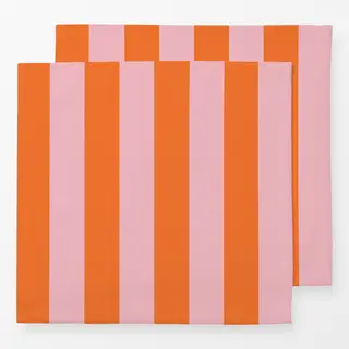 Servietten Blockstreifen rosa orange