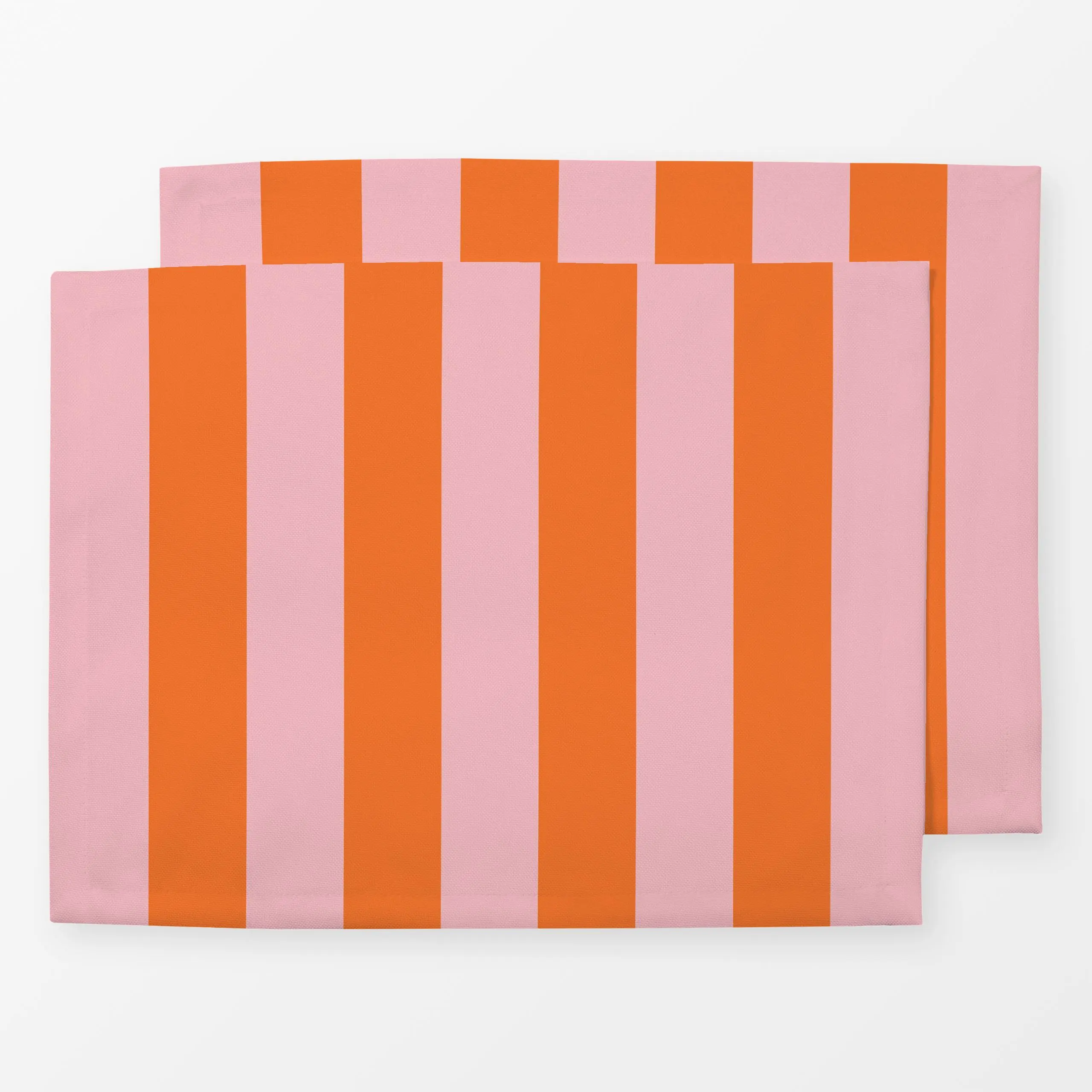 Tischset Blockstreifen rosa orange - Symbole & Muster - von „Julia Schumacher"; klassisch, gestreift, senkrecht, vertikal, S...