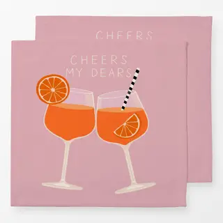 Servietten Cheers my dears rosa