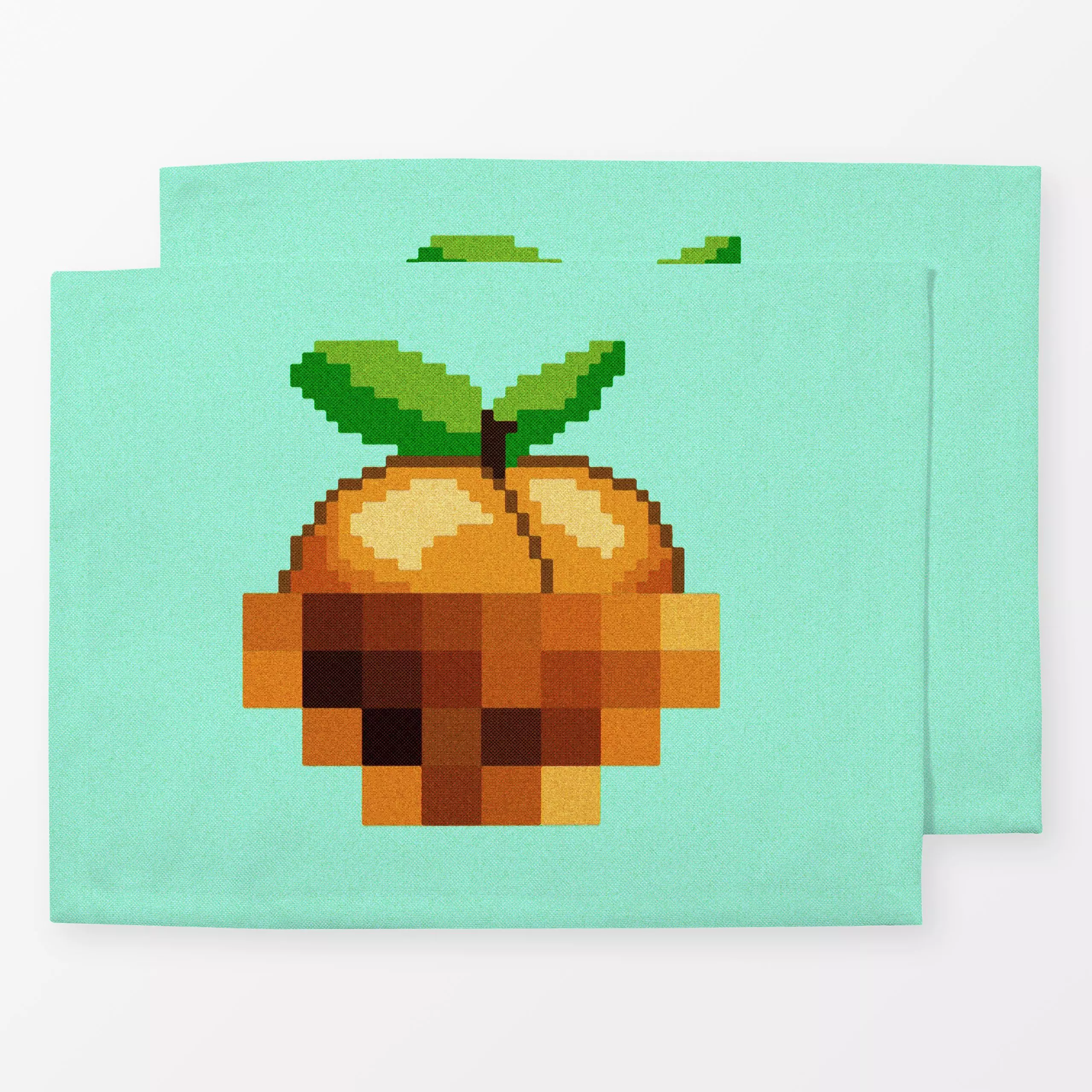 Tischset Censored Peach - Küche, Essen & Trinken - von „Jonas Loose"; Obst, Pfirsisch, Lustig, Essen, Humor, pixel, popart, ...