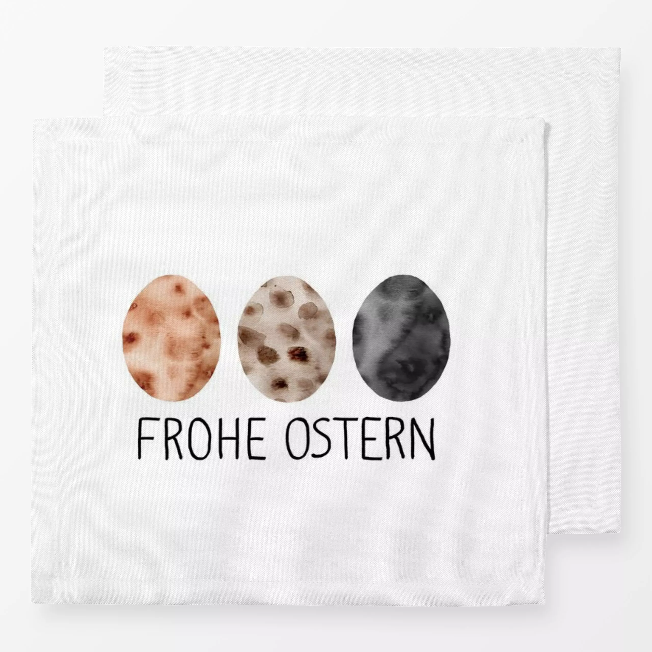 Servietten Drei Eier - Frühling, Anlässe, Ostern - von „Andrea Liesert"; Aquarell, Kissen, Ostern, Fruehling, festlich, Oste...