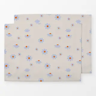 Tischset Gänseblümchen Blau Beige