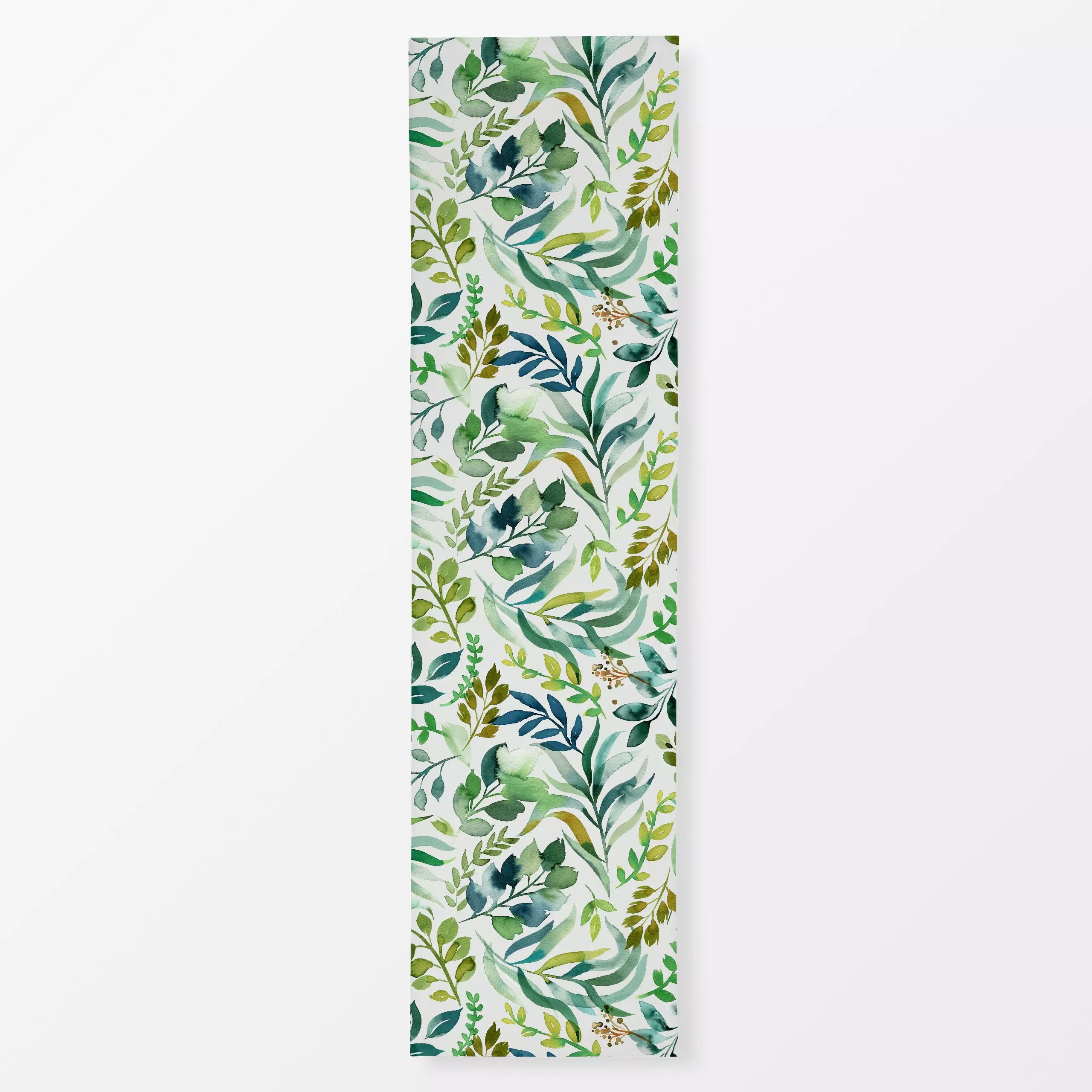 Tischläufer Aquarell Botanisch Blätter, Blumen, tropisch, Sommer, von Ninola Design