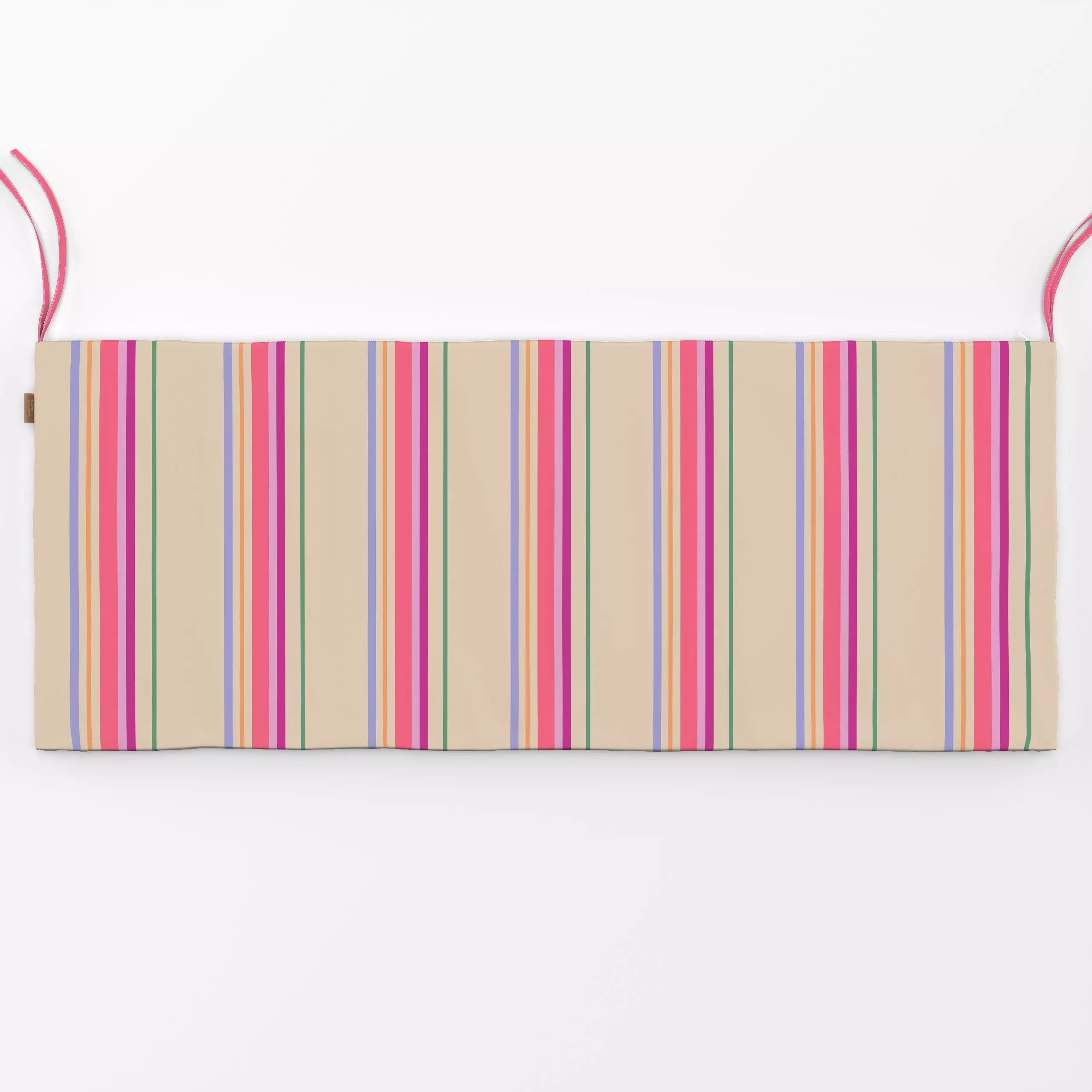 Bankauflage Luftig Bunte Streifen - Sommer, Symbole & Muster - von „Alisa Knöß"; Streifen, pink, hellblau, grun, gestreift, ...