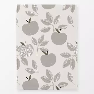 Geschirrtücher Allover Zweig Apfel grau