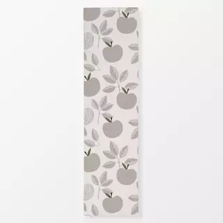 Tischläufer Allover Zweig Apfel grau