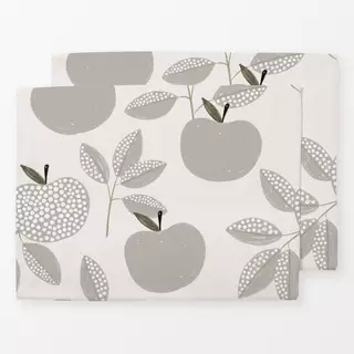 Tischset Allover Zweig Apfel grau