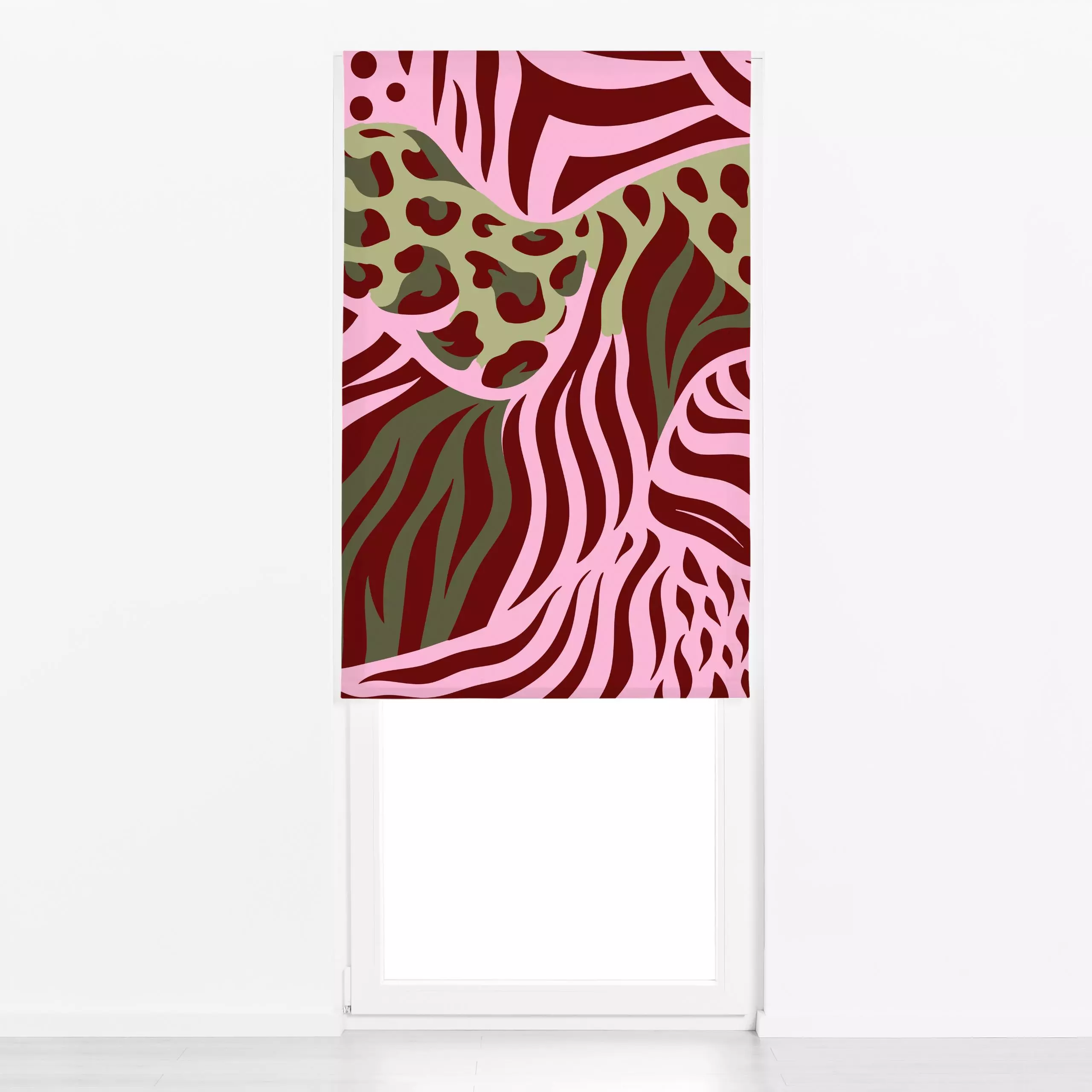 Raffrollo SAFARI Animal Wild 1 - Sommer, Tiere - von „Primus Pattern"; Muster, Zebra, Leo, Leopard, wildlife, animal