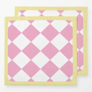 Servietten Framed Checks Upside Down