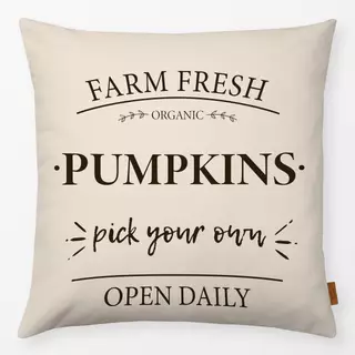 Kissen Pumpkins Typo Beige