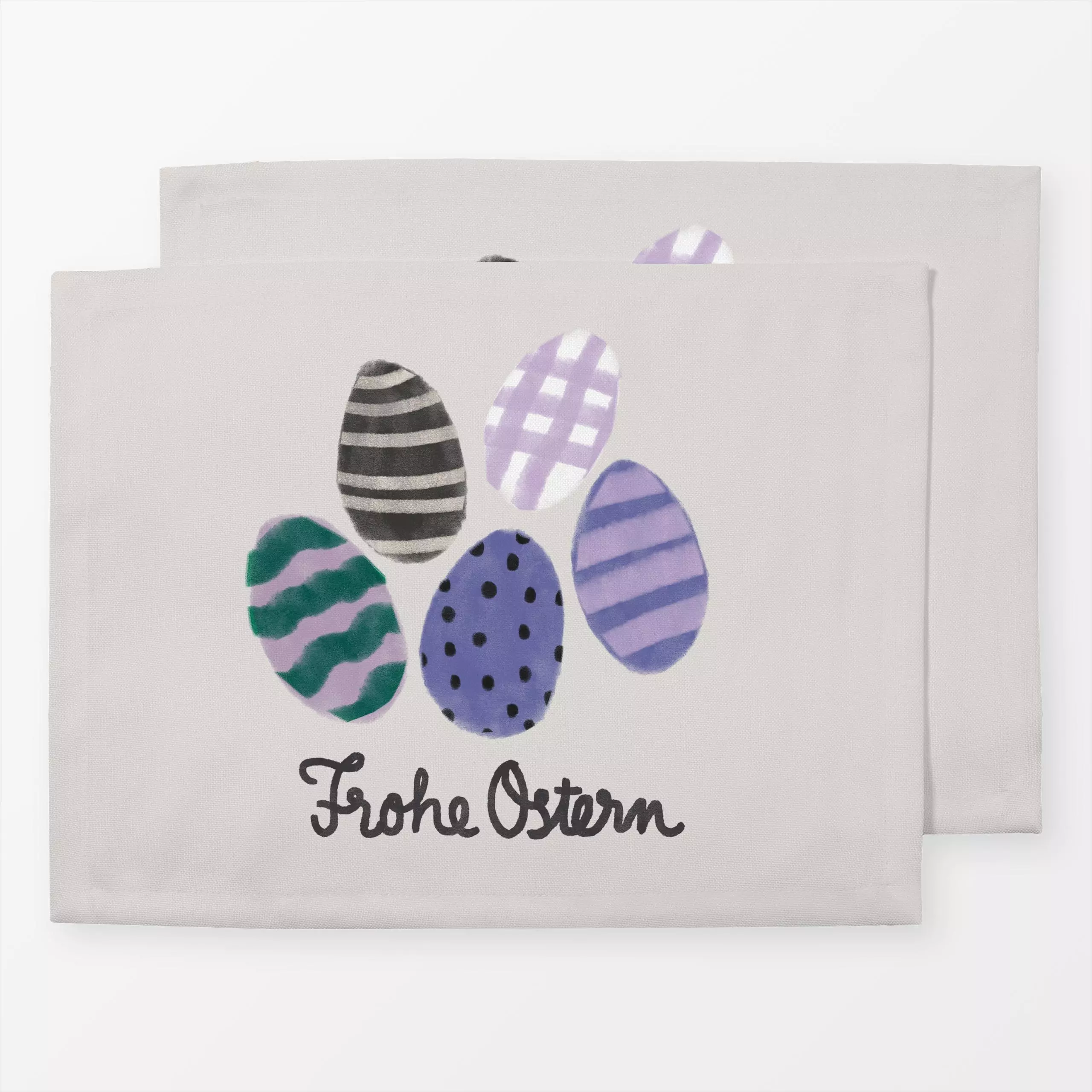 Tischset Frohe Ostern, Spruch, Früchte, Ostern, von Jana Driver