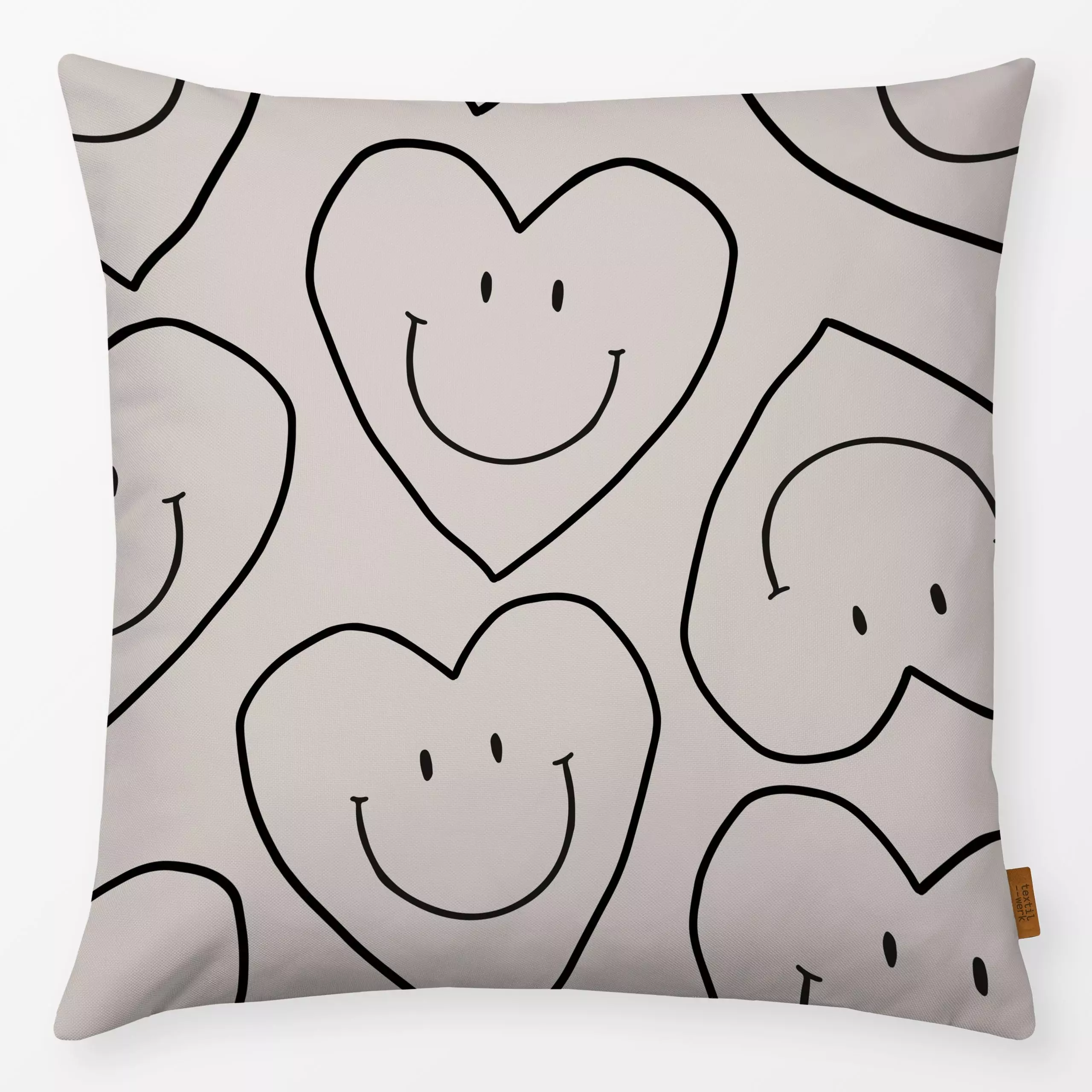 Kissen Heart Allover Pattern - Frühling, Liebe, Romantik & Pride - von „Kruth Design"; Herzen, Liebeszitate, Liebe, Herz, He...