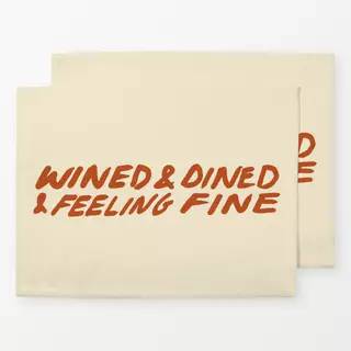 Tischset Wined & Dined & Feeling Fine