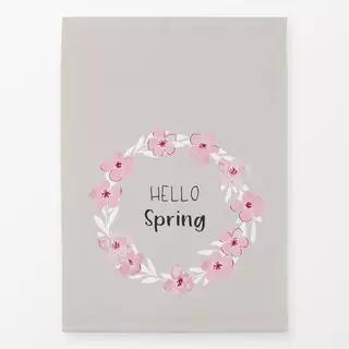 Geschirrtuch Hello Spring Kranz beige