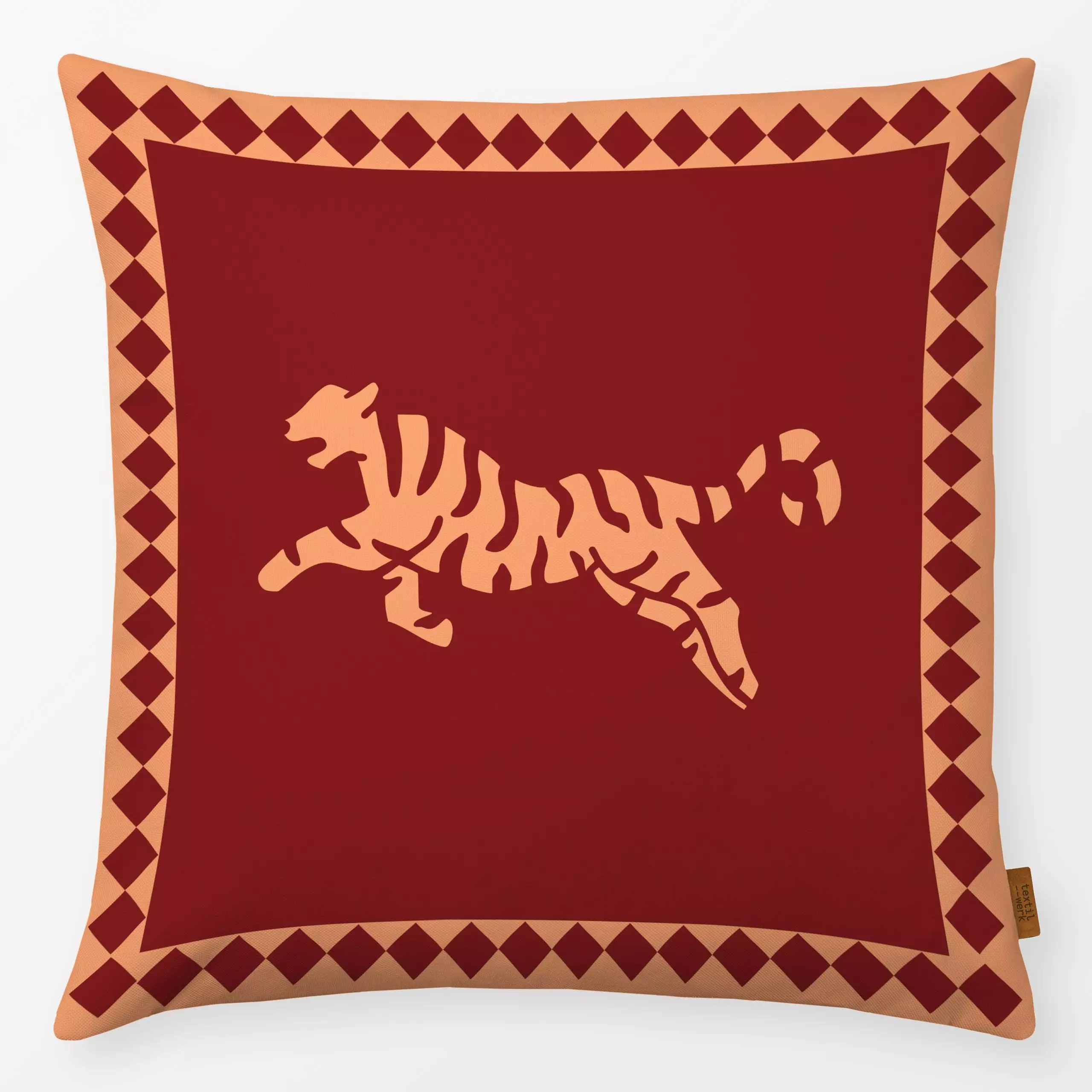 Kissen Tiger 2 Wendemotiv - Tiere, Symbole & Muster - von „textilwerk"; boho, hippie, Retro, Tiger, oriental, Ornament, Kach...