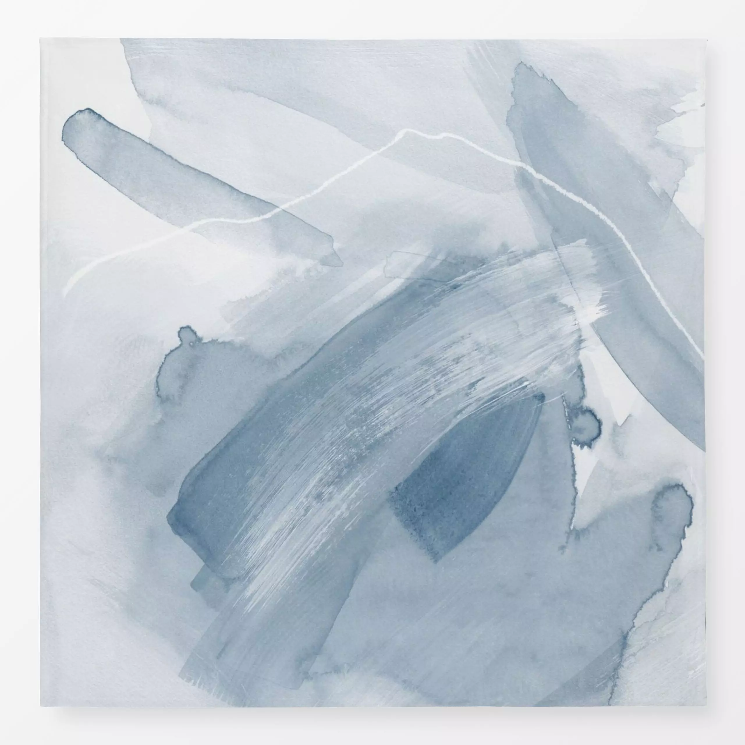 Tischdecke Brush strokes blue tones 2, gemustert, von Nouveau Prints