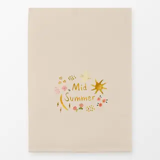 Geschirrtücher Midsummer lettering hellbeige