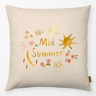Kissen Midsummer lettering hellbeige