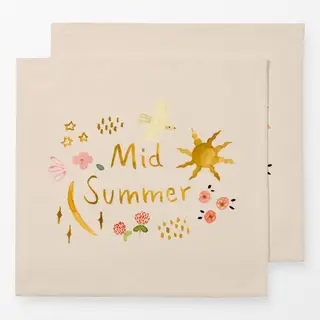 Servietten Midsummer lettering hellbeige