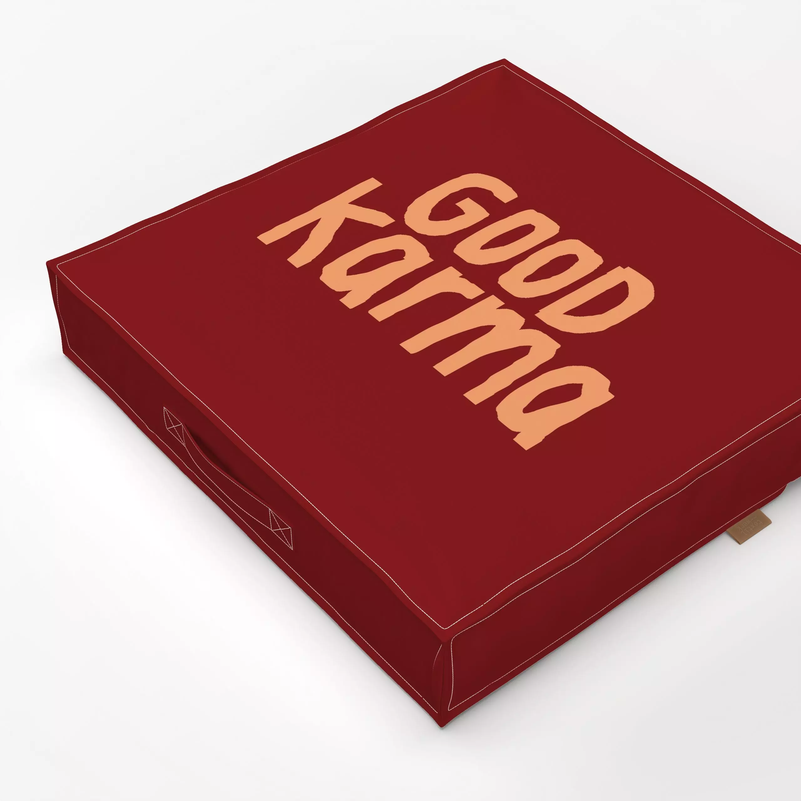 Bodenkissen Good Karma 1 Wendemotiv - Liebe, Romantik & Pride, Sprüche & Schriftzüge, Retro & Vintage - von „textilwerk"; bo...