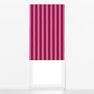Raffrollo Wellenstreifen rot pink