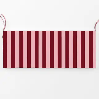 Bankauflage Blockstreifen rosa weinrot