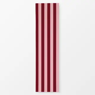 Tischläufer Blockstreifen rosa weinrot