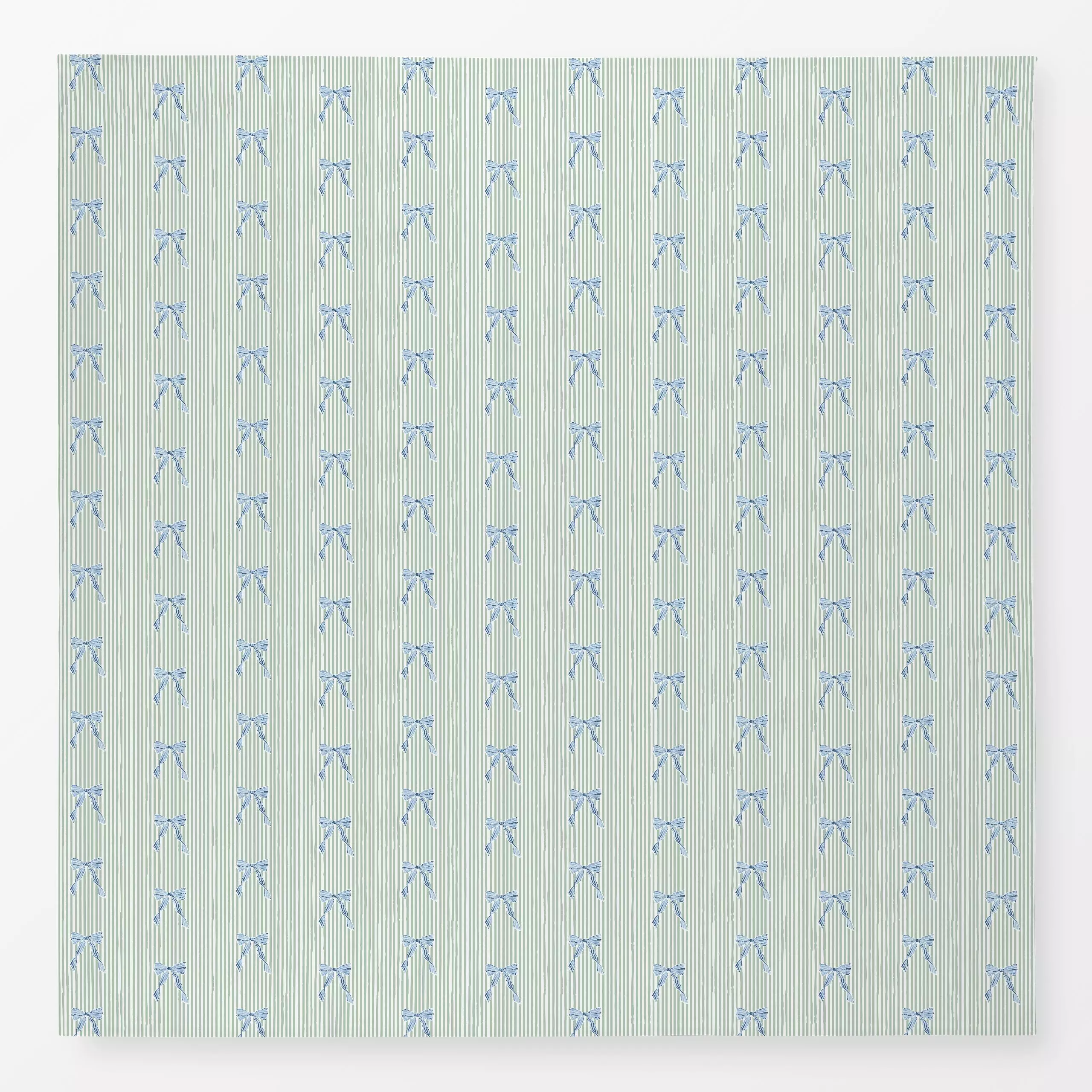 Tischdecke Schleifchen gestreift grün, gemustert, von Katrin Graff
