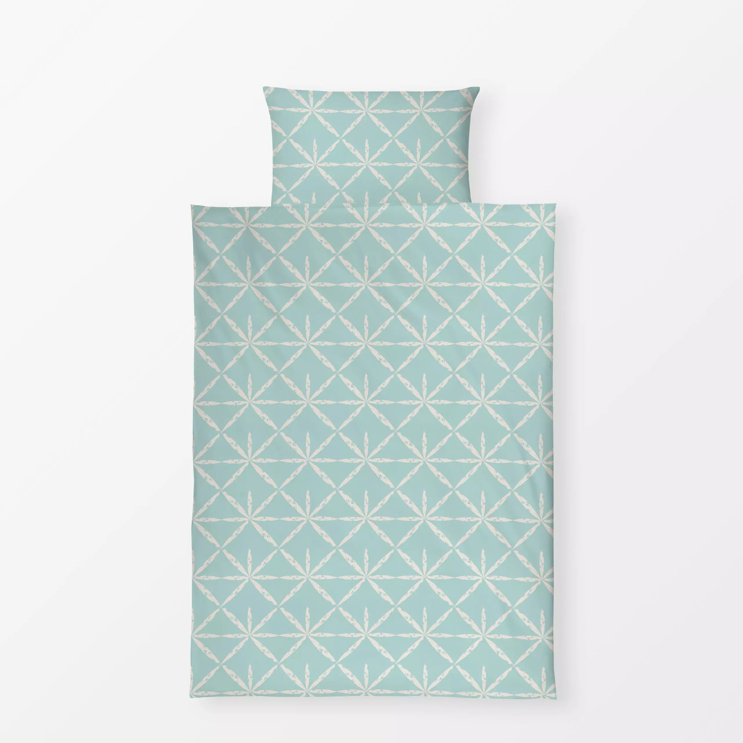 Bettwäsche Boho Star Brush Türkis - Symbole & Muster - von „Patries Elisabeth"; boho, Muster, abstrakt, Geometrisch, modern,...
