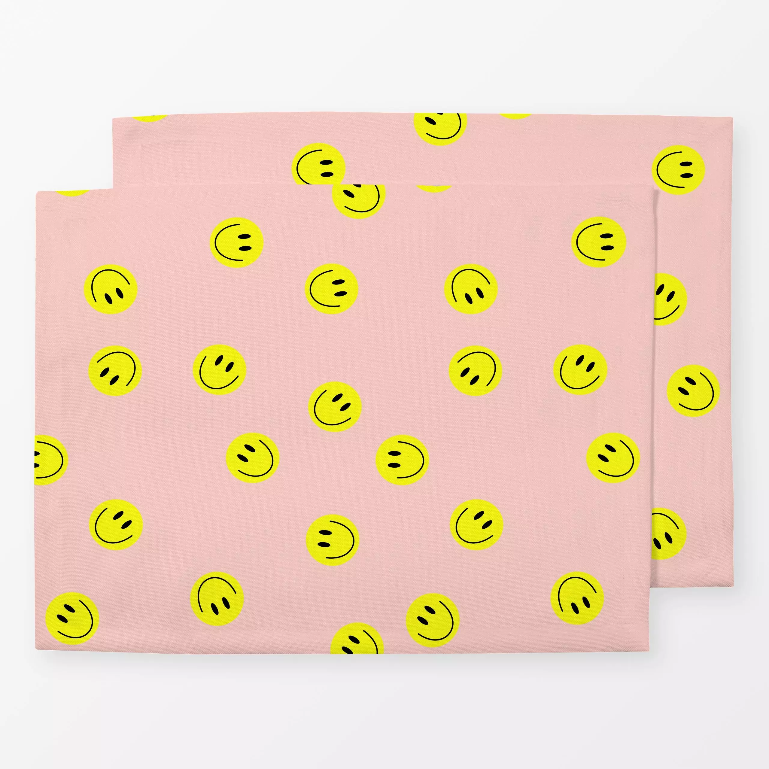 Tischset Smile Rose - Symbole & Muster - von „Ute Arnold"; Sommer, Lustig, Kids, cool, Smiley, smile, sommerfarben