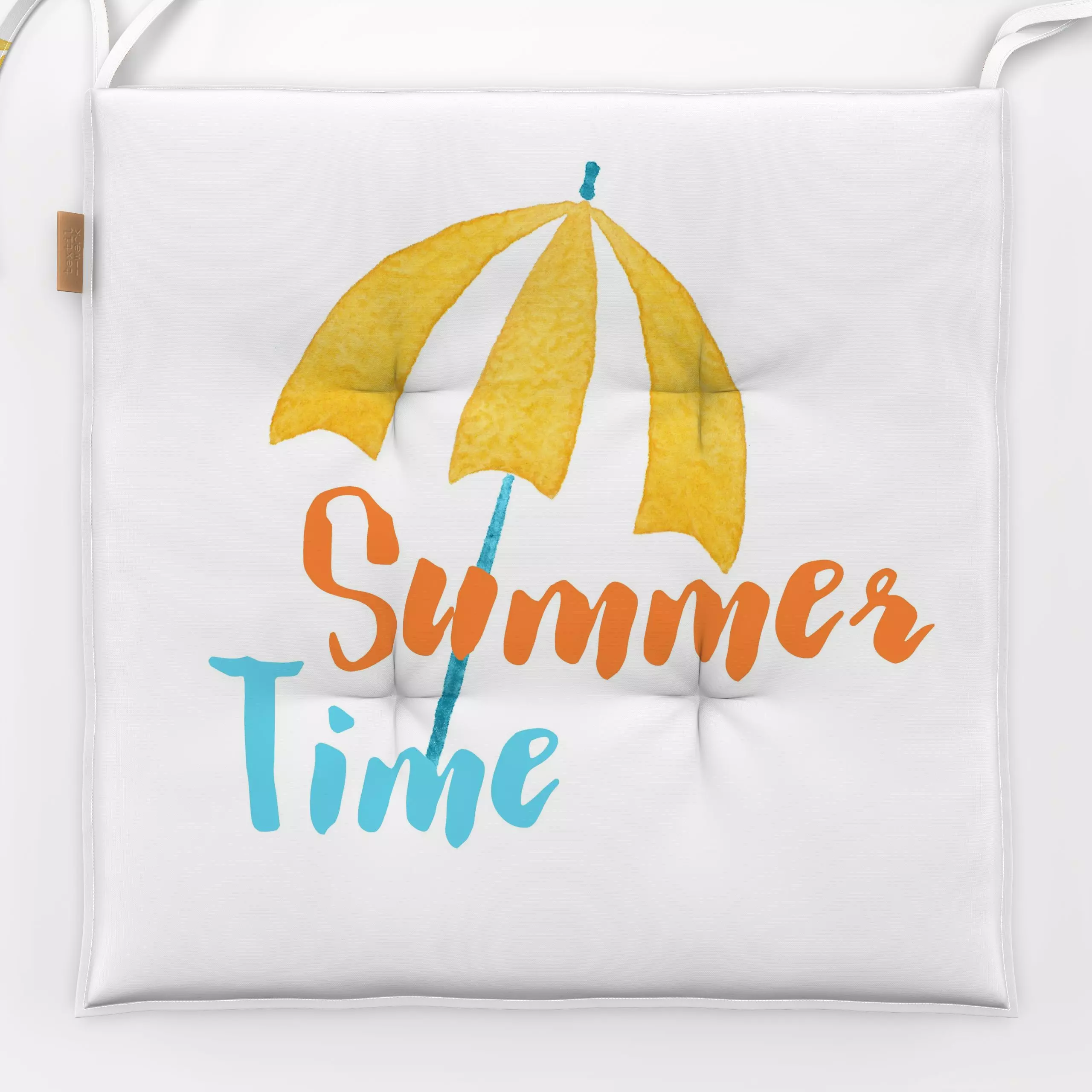 Sitzkissen Summertime - Sommer, Sprüche & Schriftzüge - von „Kathrin Löffler"; Sommer, Urlaub, Summerfeeling, Lettering, Son...