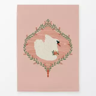 Geschirrtücher Weihnachtskranz Schwan Rosa