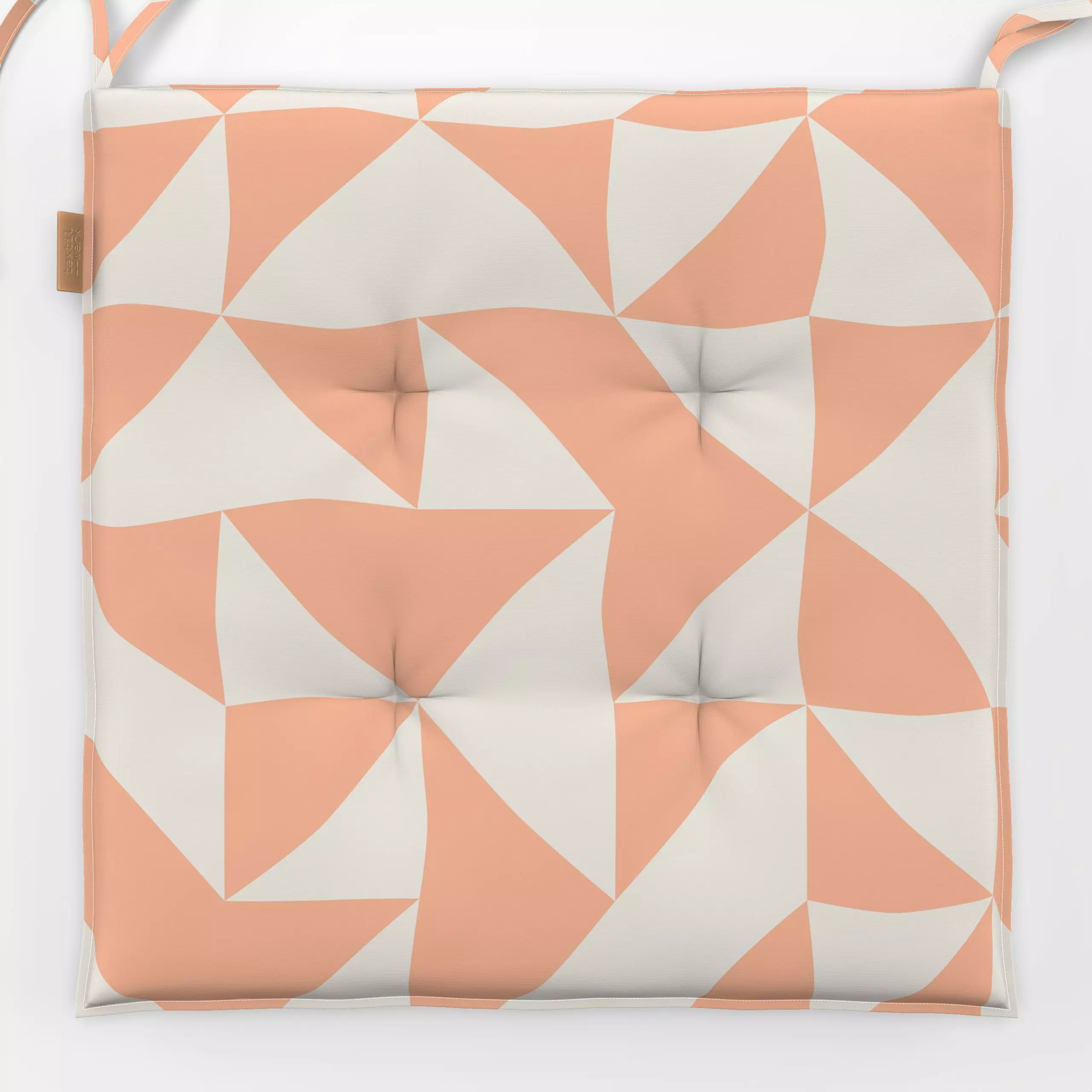 Sitzkissen Kacheln Orange - Herbst, Symbole & Muster - von „Andrea Liesert"; Muster, minimal, cosy, Kacheln, Dekokissen
